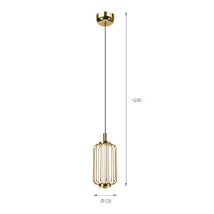 BONNIE cable-hung LED pendant LED/10W/230V 3000K gold