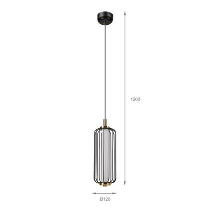 BONNIE Cable-Suspended LED Chandelier, 15W/230V, 3000K — Black