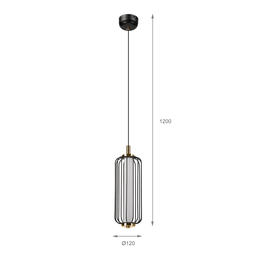 BONNIE Cable-Suspended LED Chandelier, 15W/230V, 3000K — Black