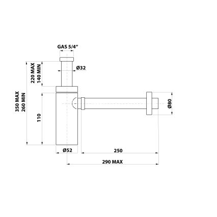 Bonomini - KING Polished Chrome Basin Trap