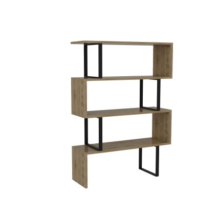Bookcase ADRIANA 124x91,5 cm beige/black