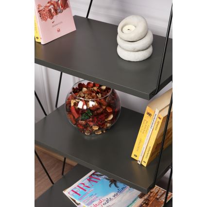 Bookcase BALABAN 165x48 cm anthracite/black