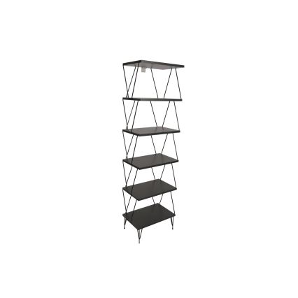 Bookcase BALABAN 165x48 cm anthracite/black