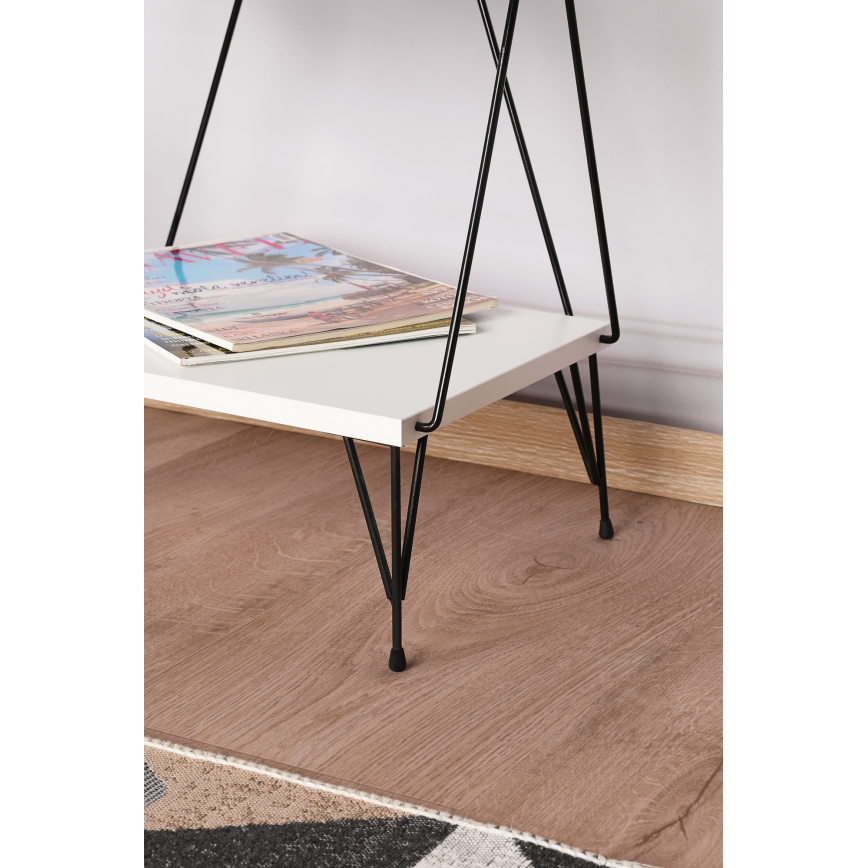 Bookcase BALABAN 165x48 cm white/black