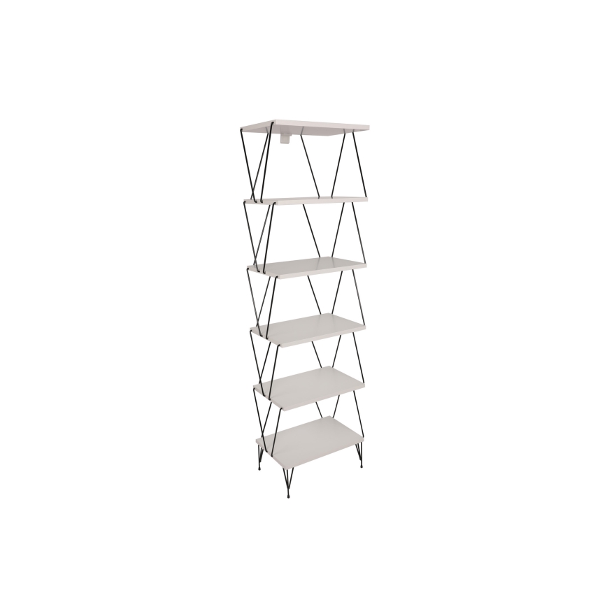 Bookcase BALABAN 165x48 cm white/black
