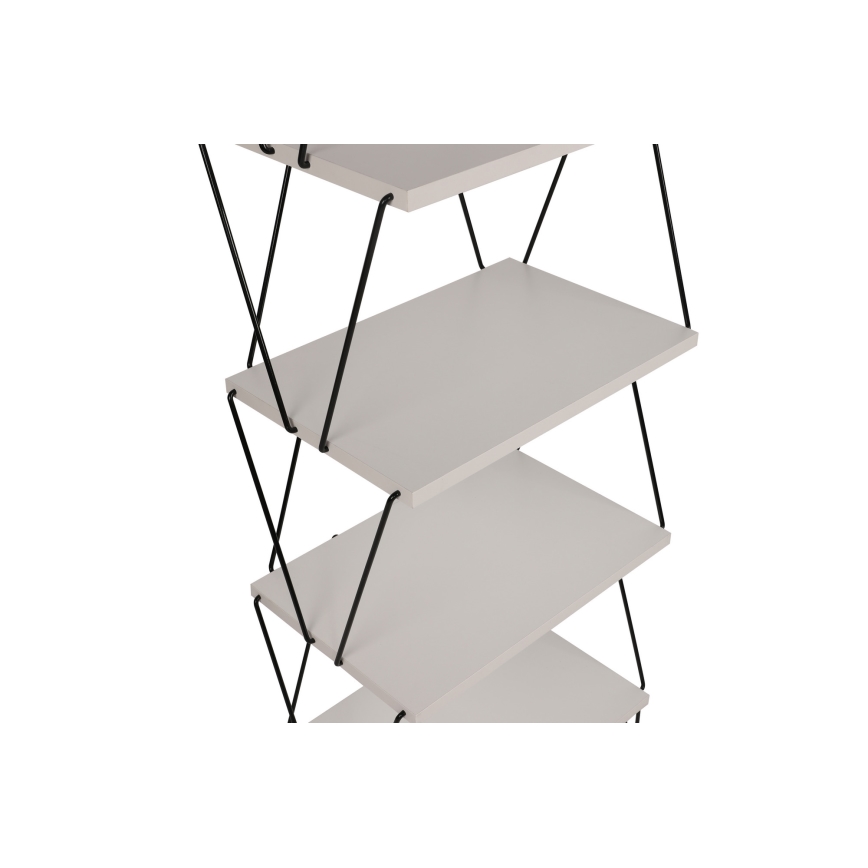 Bookcase BALABAN 165x48 cm white/black