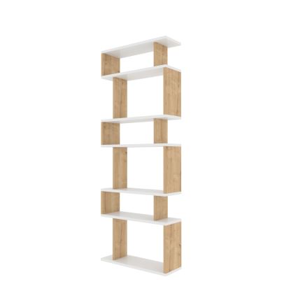 Bookcase BATES 160x60 cm white/oak
