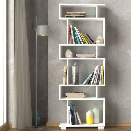 Bookcase BLOK 165x60 cm white