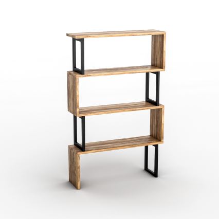 Bookcase CEYLAN 128x80 cm brown/black