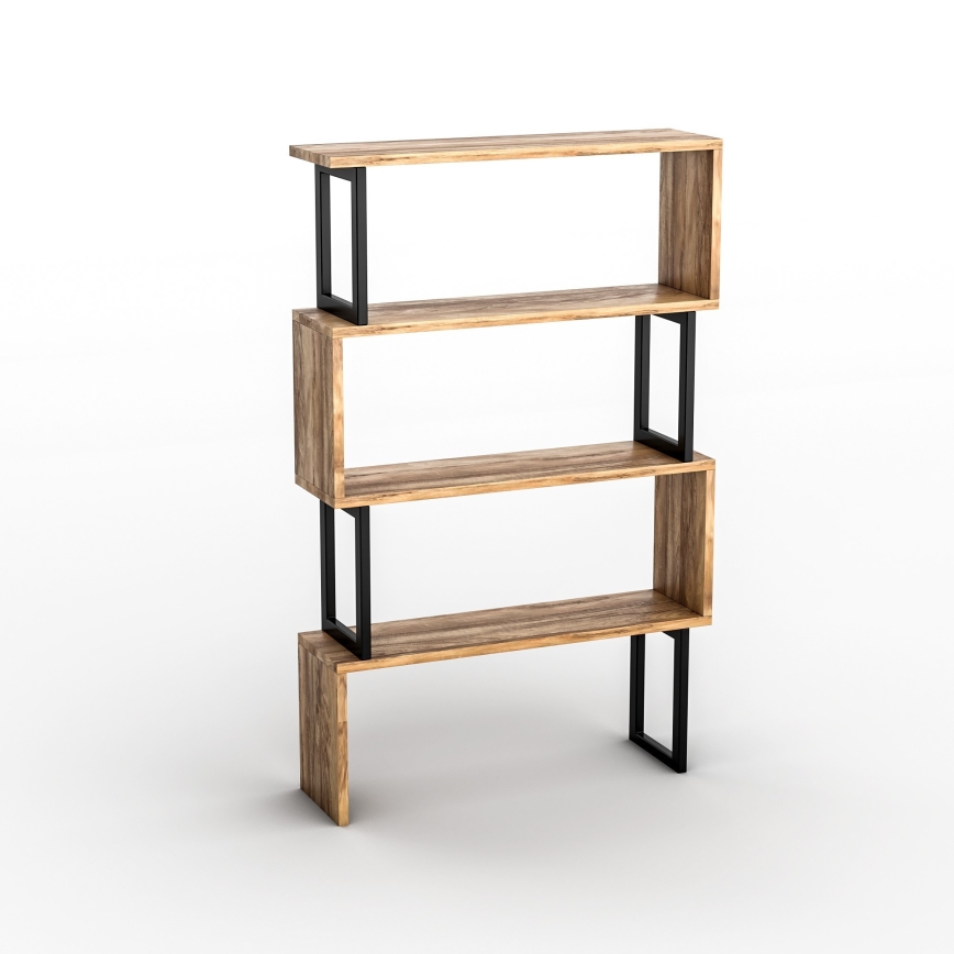 Bookcase CEYLAN 128x80 cm brown/black