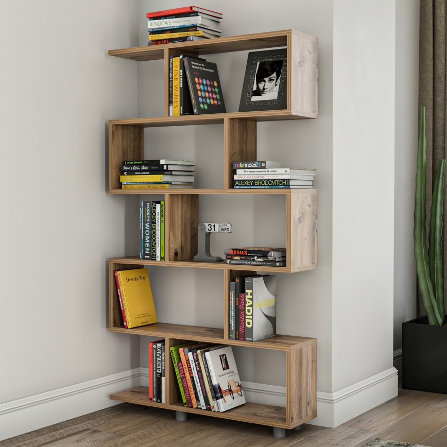 Bookcase ELIF 156x90 cm brown