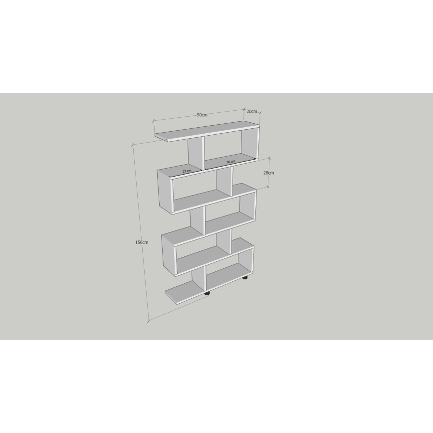 Bookcase ELIF 156x90 cm brown