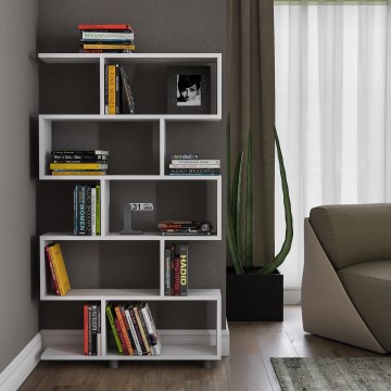 Bookcase ELIF 156x90 cm white