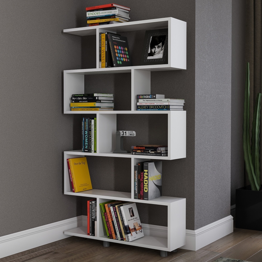 Bookcase ELIF 156x90 cm white