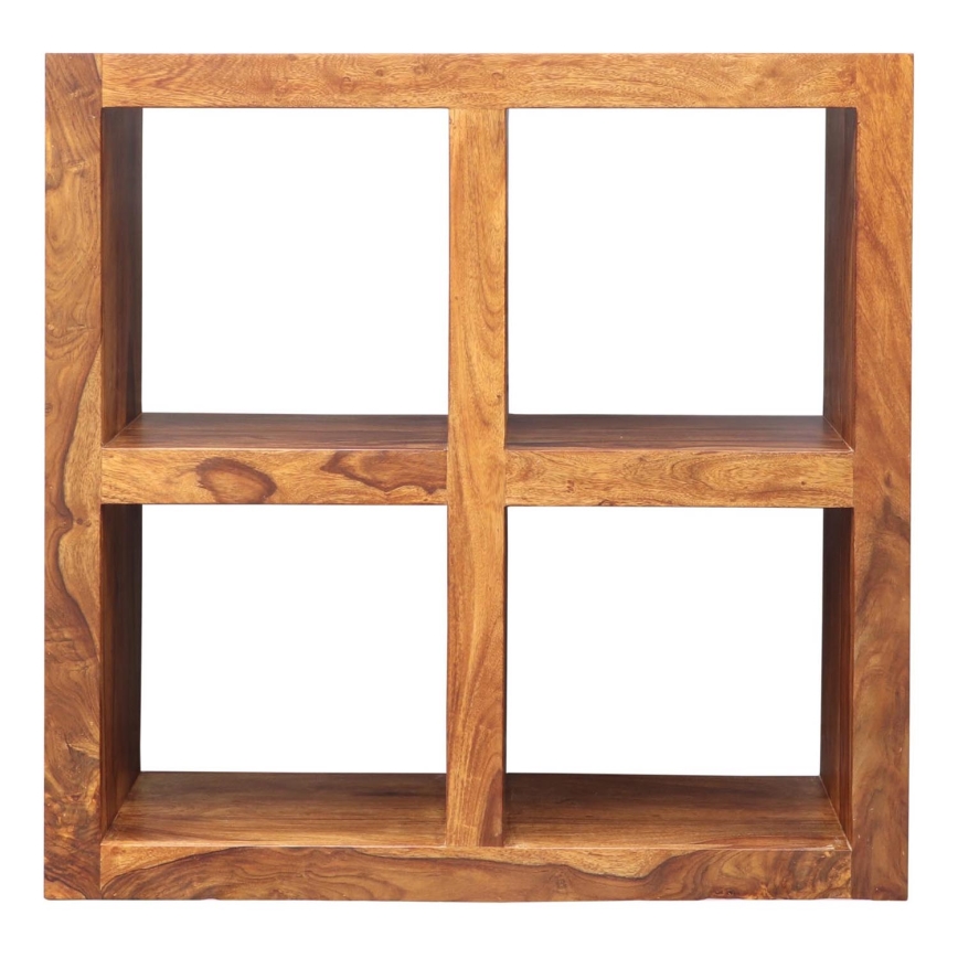 Bookcase GANI 90x90 cm solid wood/rosewood
