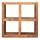 Bookcase GANI 90x90 cm solid wood/rosewood
