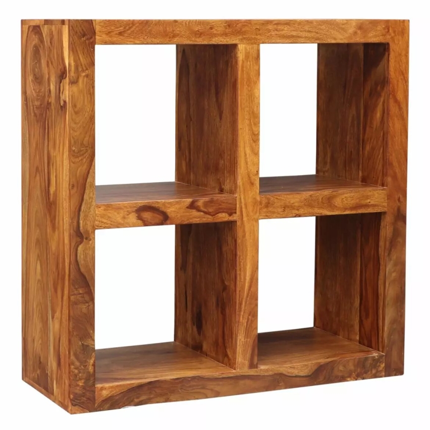 Bookcase GANI 90x90 cm solid wood/rosewood