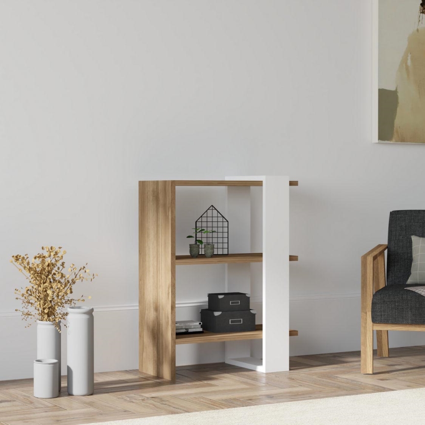 Bookcase GAYE 70x51,8 cm white/brown