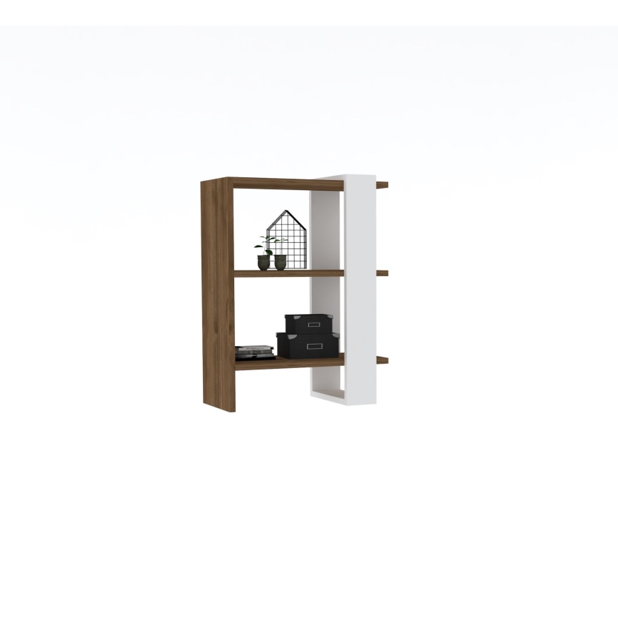 Bookcase GAYE 70x51,8 cm white/brown