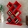 Bookcase KUMSAL 129x90 cm red