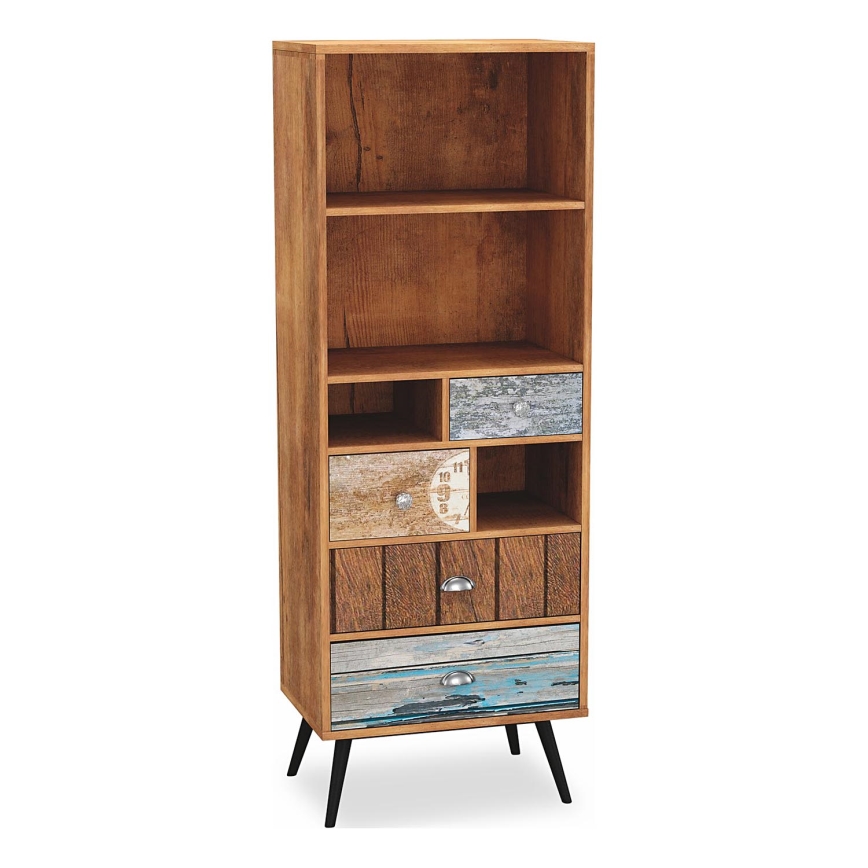 Bookcase MEZO 180x60 cm oak wotan