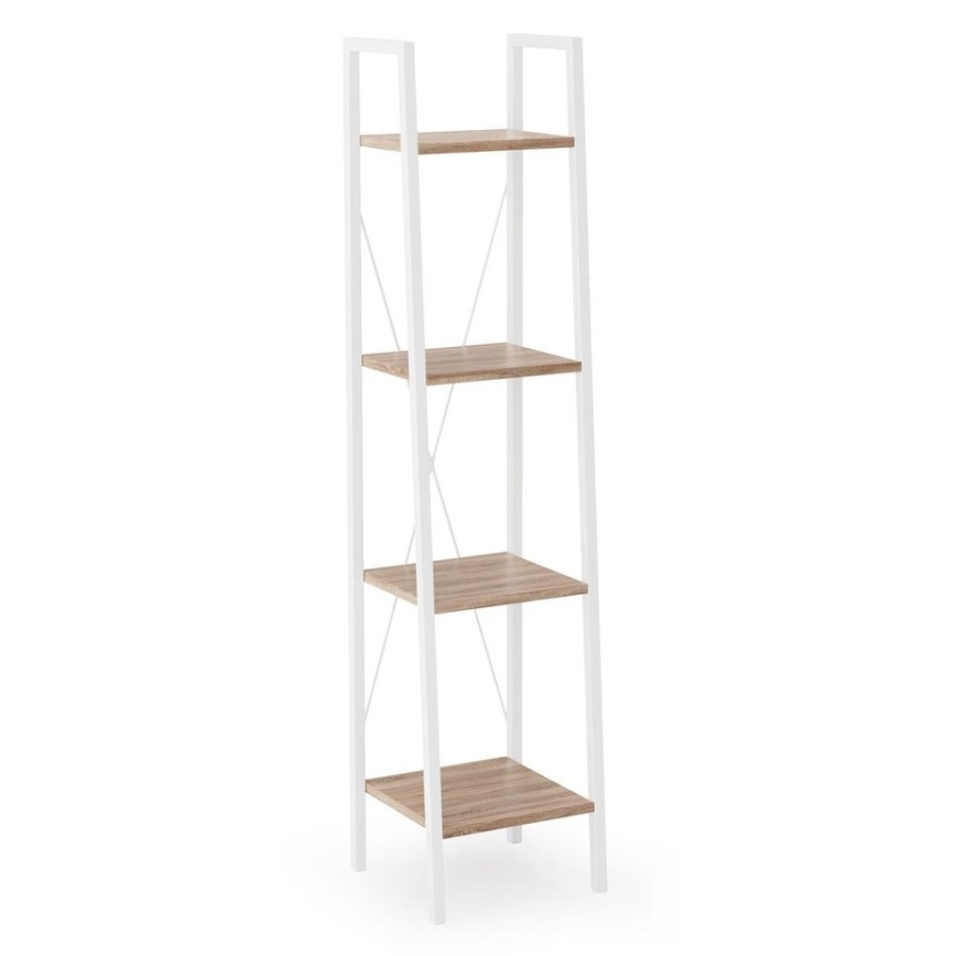 Bookcase NARVIK 148x34 cm white/oak sonoma
