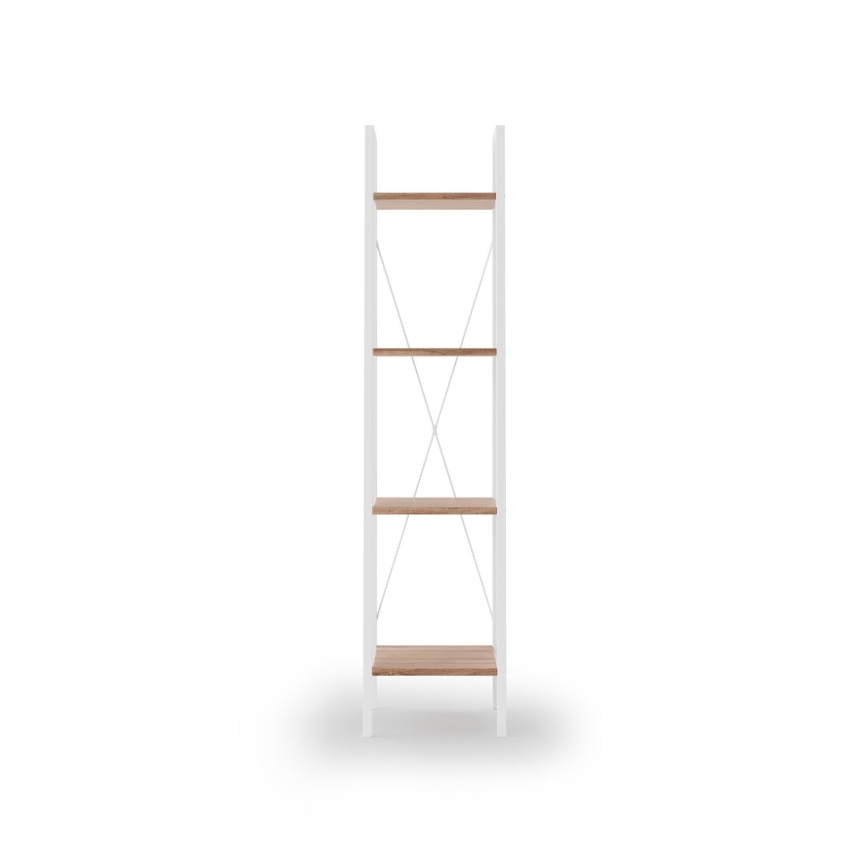 Bookcase NARVIK 148x34 cm white/oak sonoma