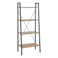 Bookcase NARVIK 148x60 cm black/oak sonoma