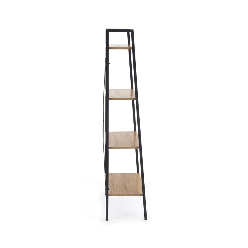 Bookcase NARVIK 148x60 cm black/oak sonoma