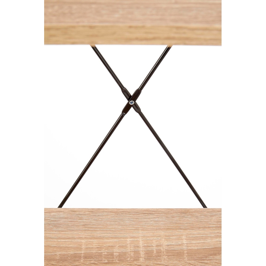 Bookcase NARVIK 148x60 cm black/oak sonoma