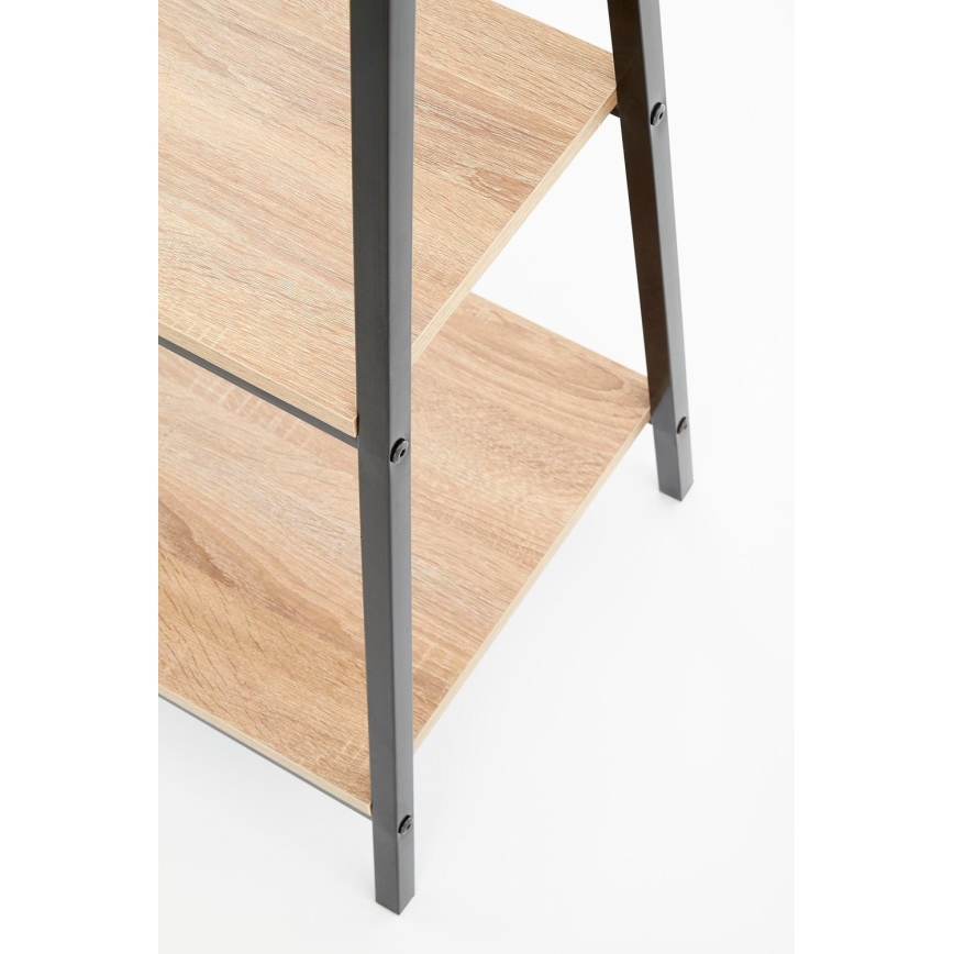 Bookcase NARVIK 148x60 cm black/oak sonoma