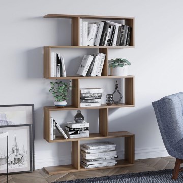 Bookcase NILUFER 156x90 cm brown