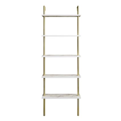 Bookcase PAULA 174x60 cm white/gold