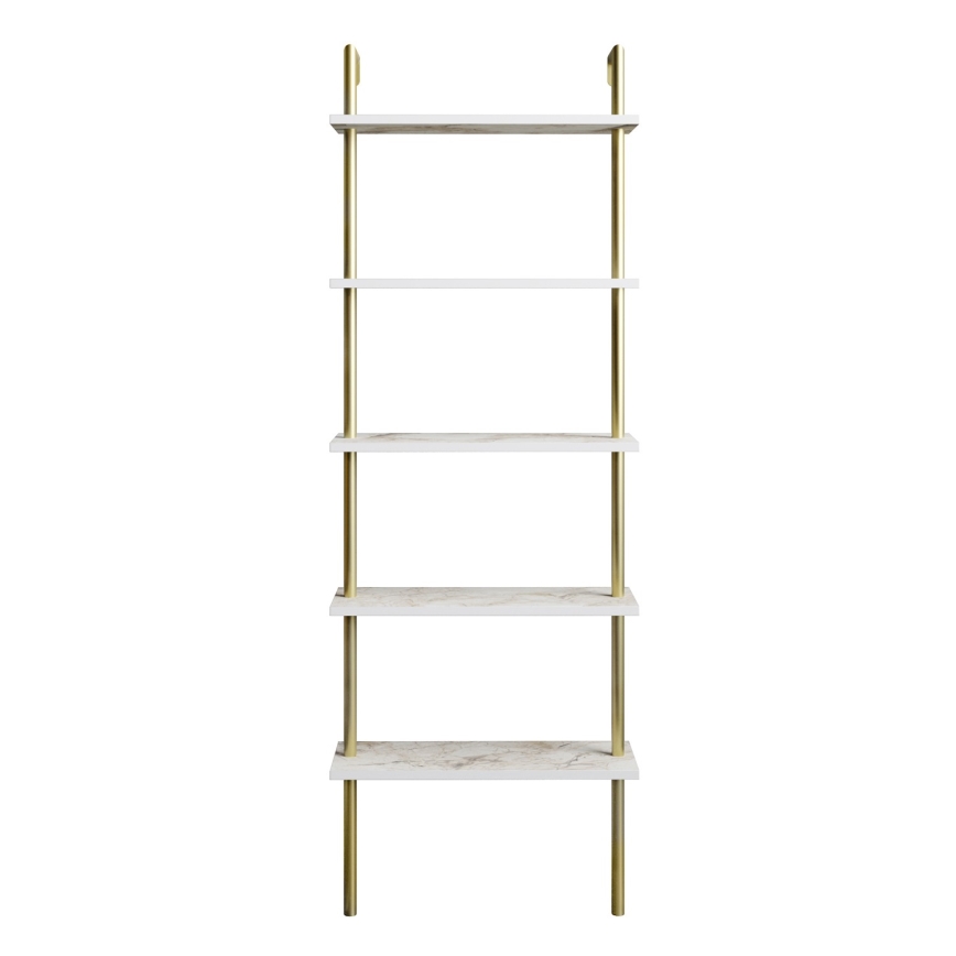 Bookcase PAULA 174x60 cm white/gold