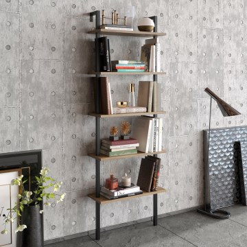Bookcase PIANTE 174x60 cm brown/black