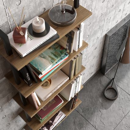 Bookcase PIANTE 174x60 cm brown/black