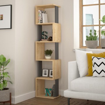 Bookcase PIRI 161x35 cm brown/anthracite
