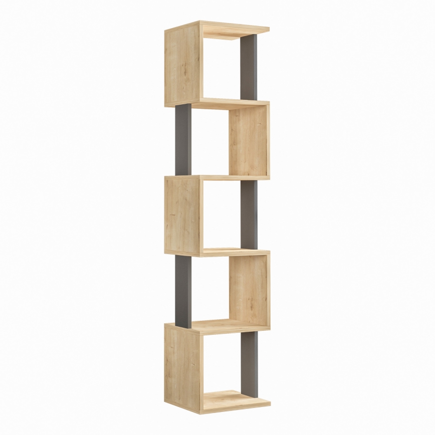 Bookcase PIRI 161x35 cm brown/anthracite