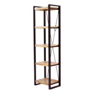 Bookcase RETRO 200x60 cm solid wood/mango tree