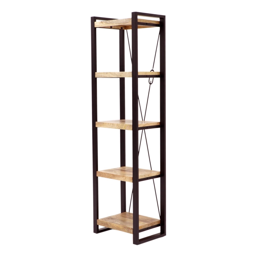 Bookcase RETRO 200x60 cm solid wood/mango tree