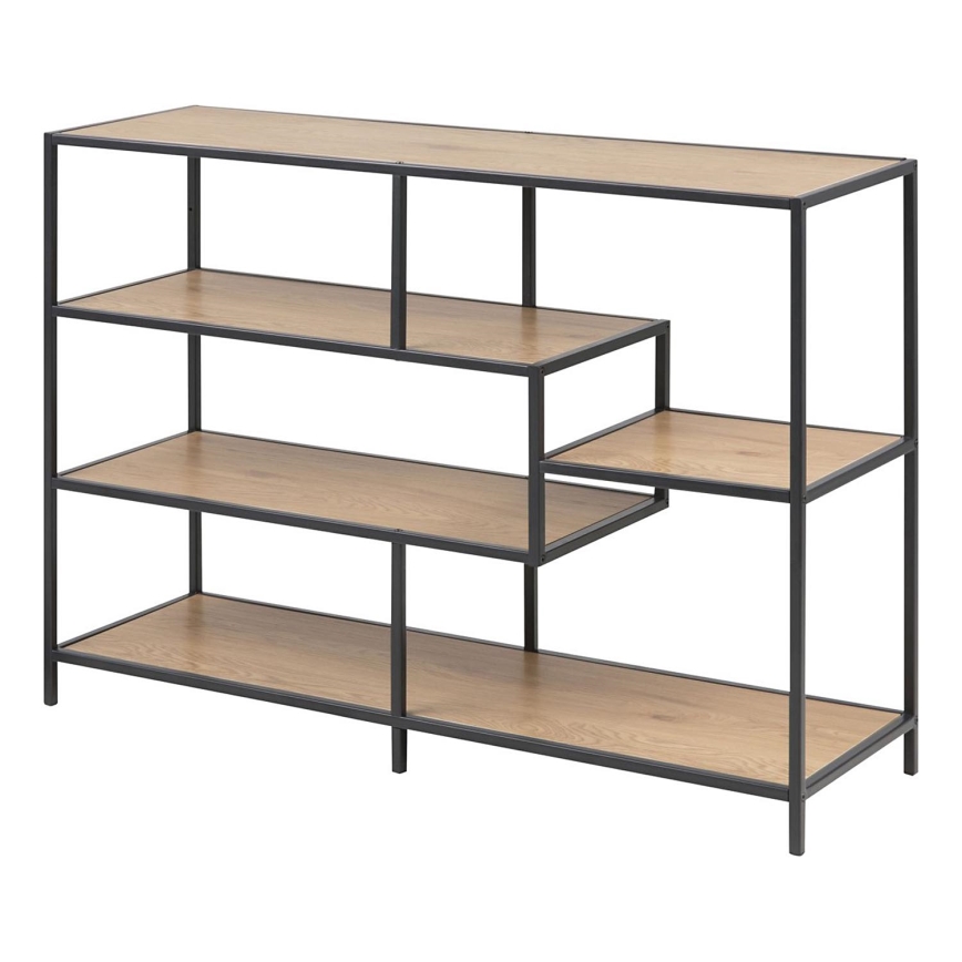 Bookcase SARON oak/black