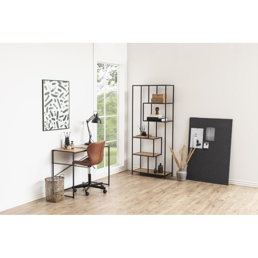 Bookcase SARON oak/black