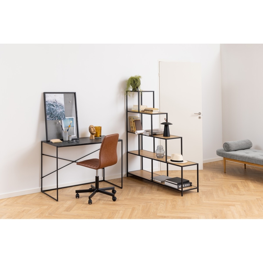 Bookcase SARON oak/black