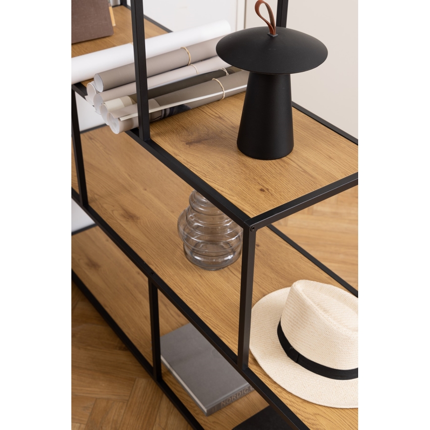 Bookcase SARON oak/black