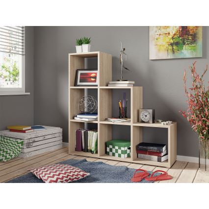 Bookcase TRIO 108x105 cm oak sonoma
