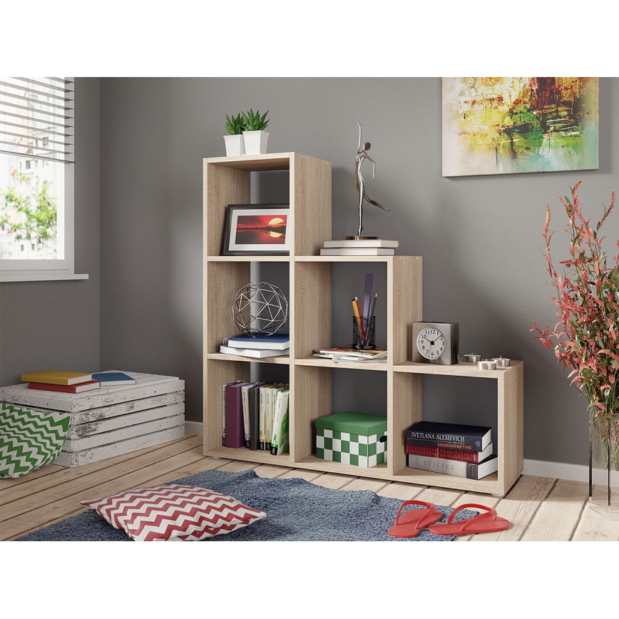 Bookcase TRIO 108x105 cm oak sonoma