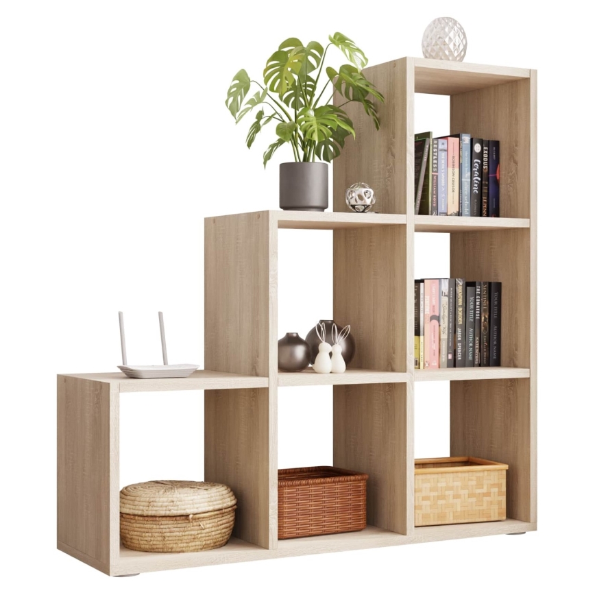 Bookcase TRIO 108x105 cm oak sonoma