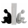 Bookend 17.5x13x14 cm black/white