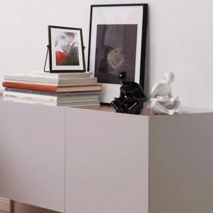 Bookend 17.5x13x14 cm black/white