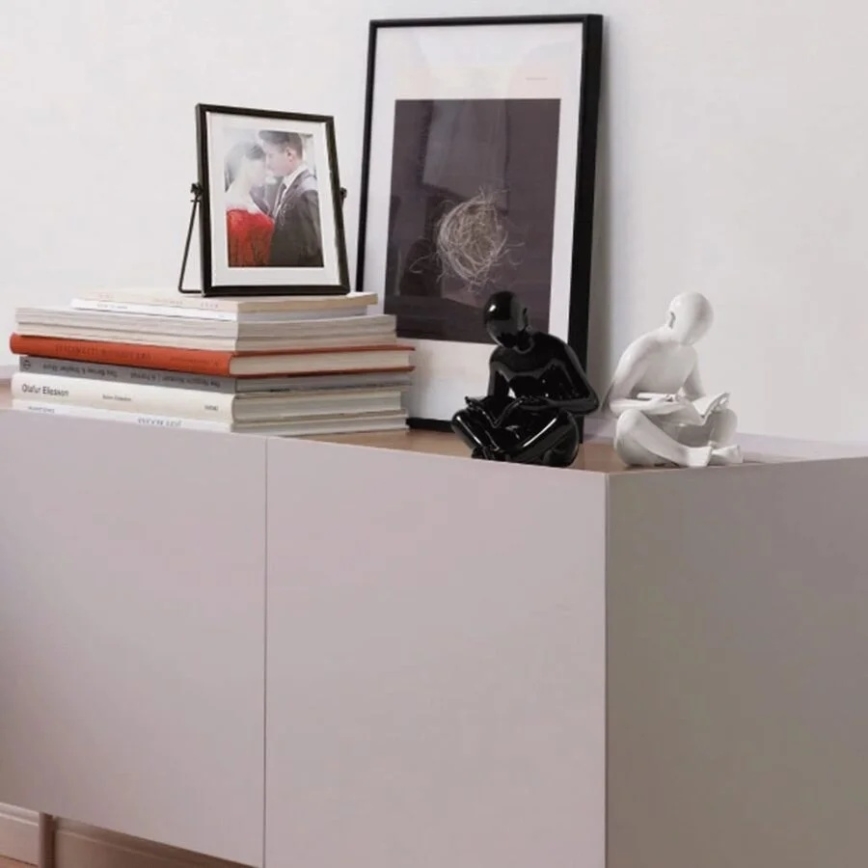 Bookend 17.5x13x14 cm black/white
